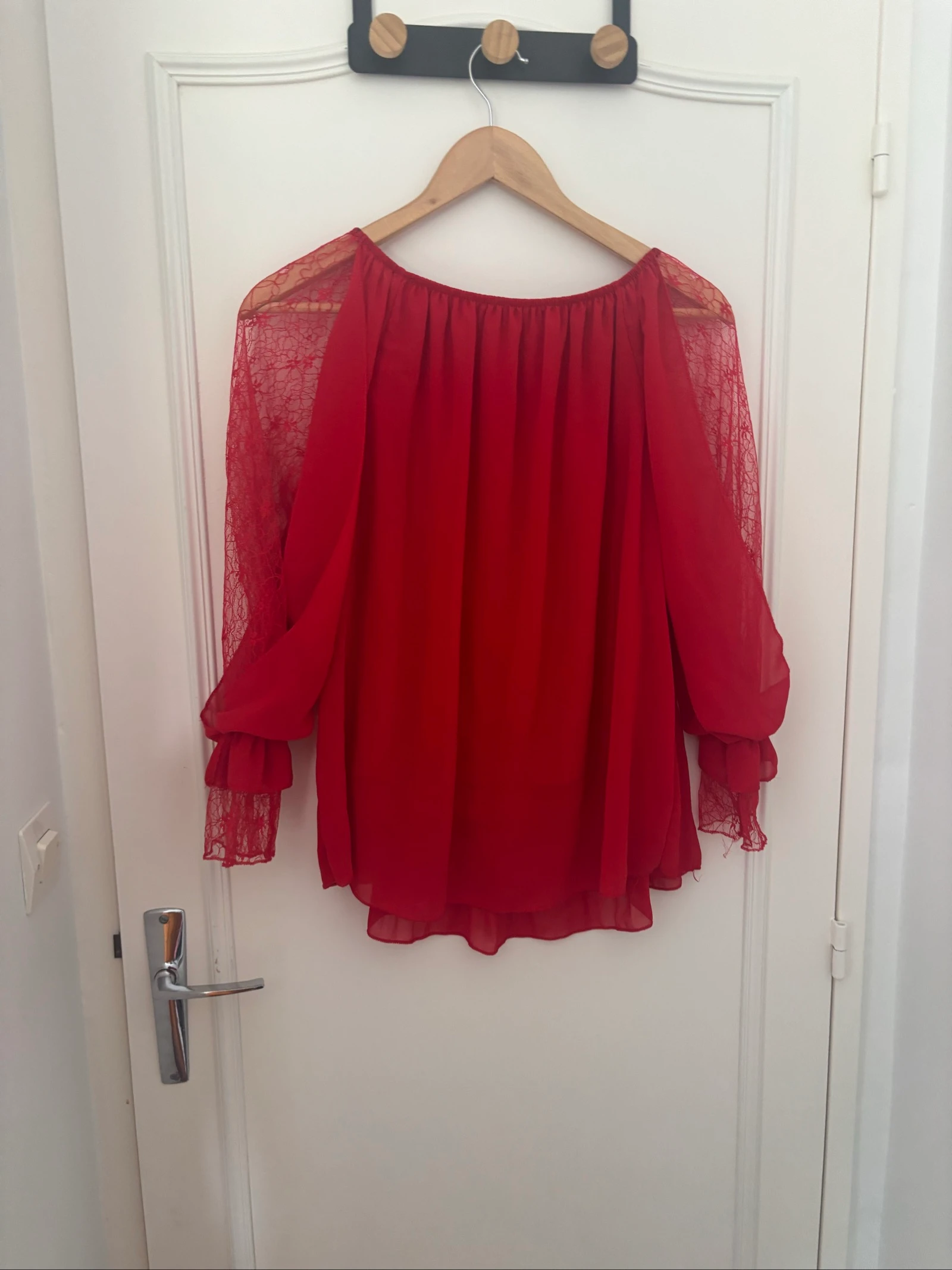 175/ Red Blouse - Independent Boutique - Size 38 – photo 4